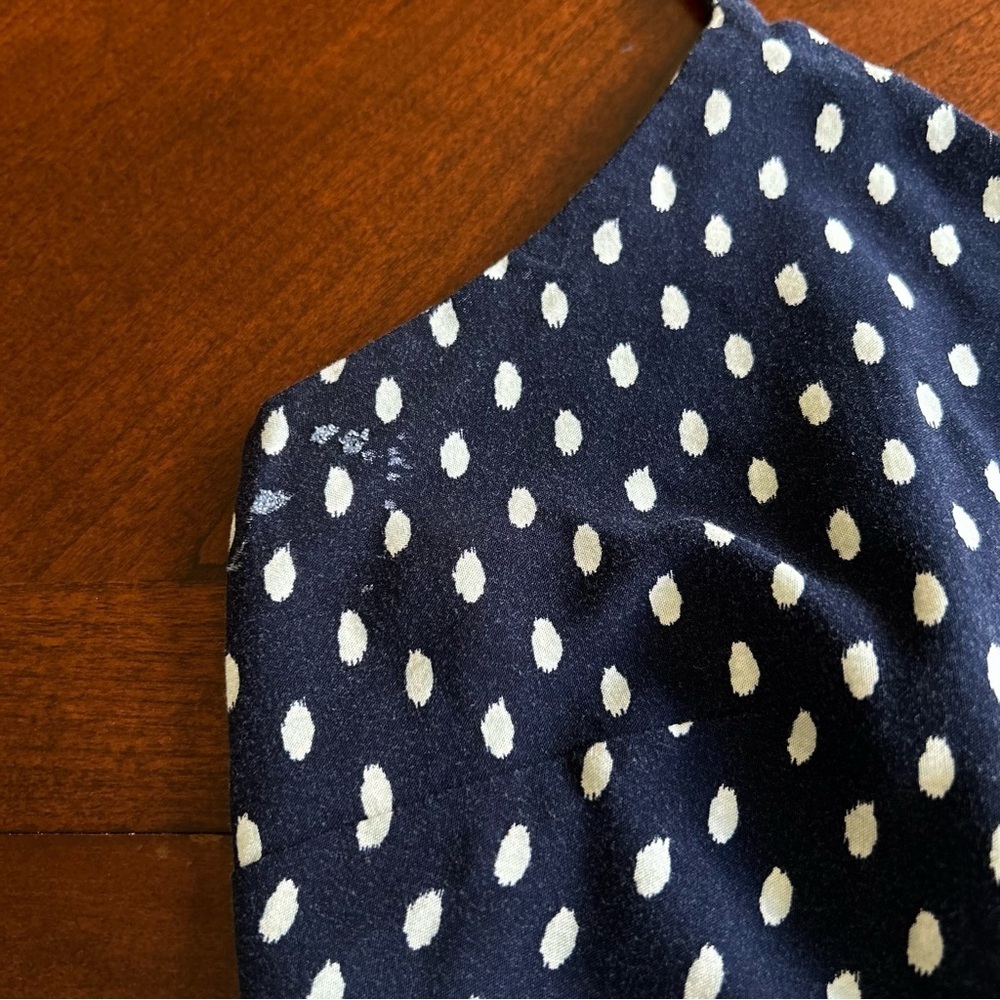 Gap | Navy Polka Dot Fit and Flare Mini Dress - Picture 13 of 13